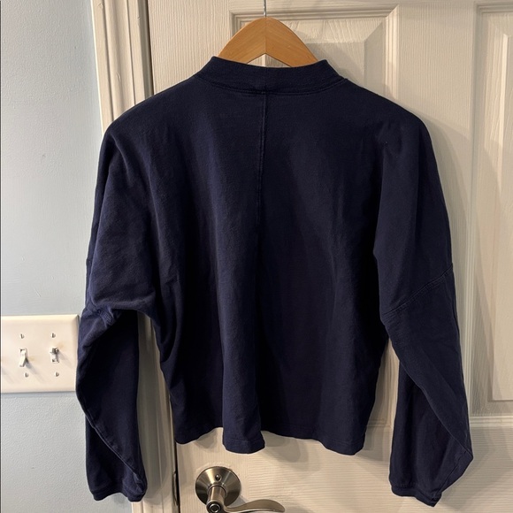 Aerie Cozy Long Sleeve Mock-neck T-shirt in Navy, size XS - Picture 8 of 11